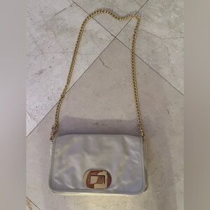 Badgley Mischka Elegant Gold clutch with gold Shoulder chain